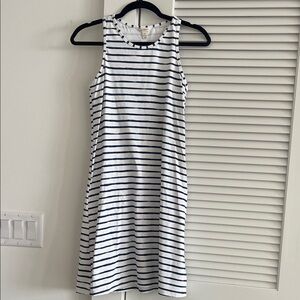 NWOT Striped Sleeveless athletic Dress - White & Navy